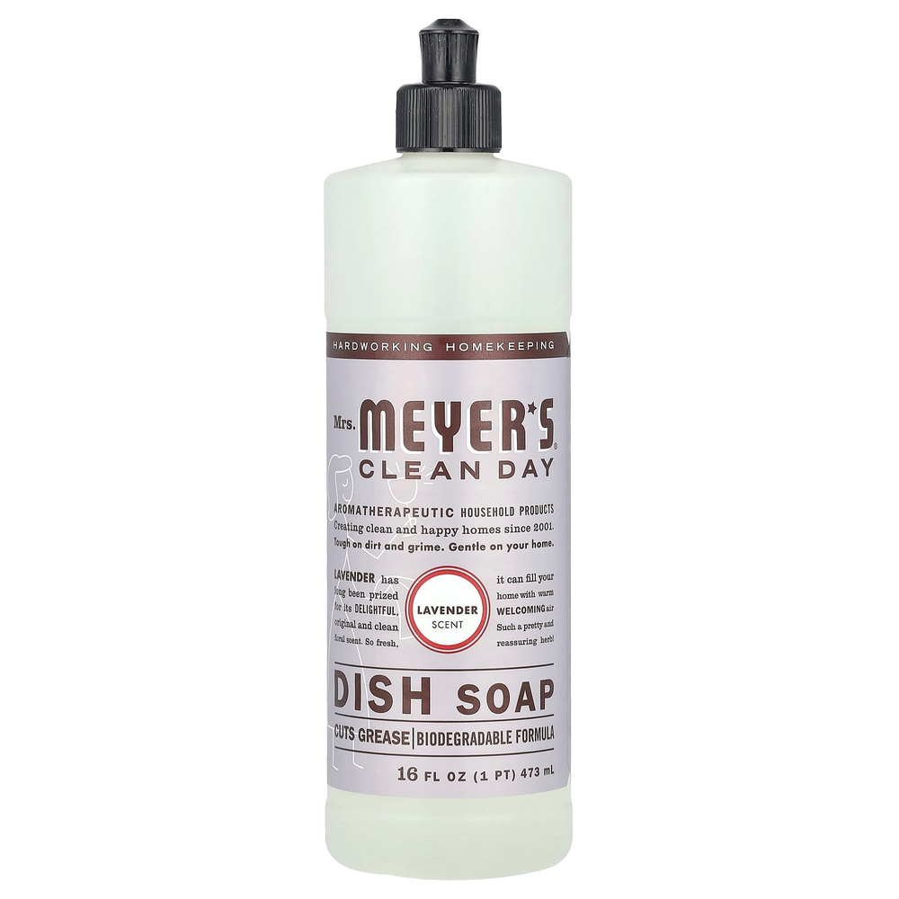 Mrs. Meyers Clean Day, средство для мытья посуды, лаванда, 473 мл (16 жидк. унций)