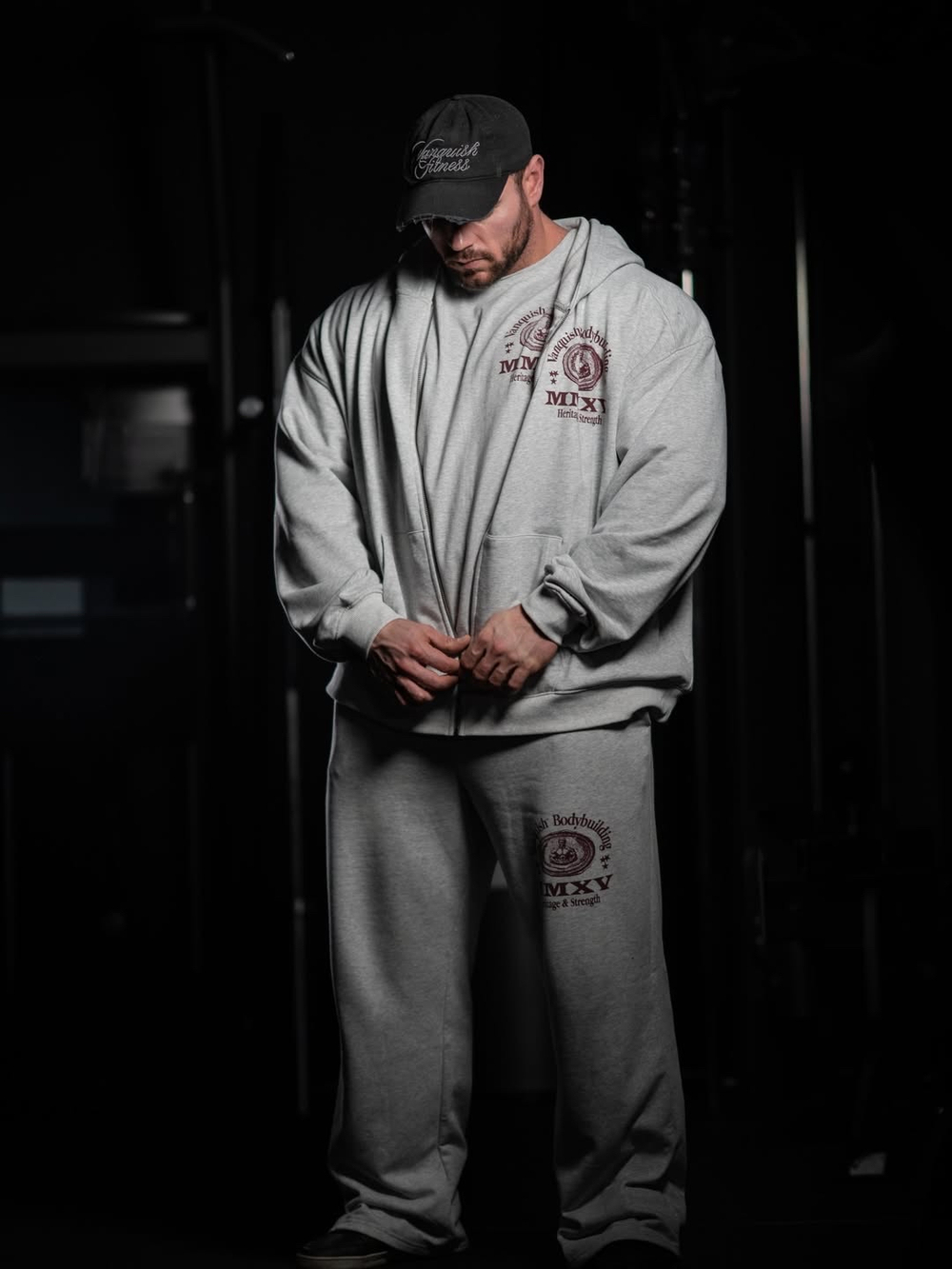 Толстовка VANQUISH Heritage Zip Hoodie Grey