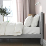 Двуспальная кровать - IKEA GLADSTAD, 200х140 см, светло-серый, ГЛАДСТАД ИКЕА