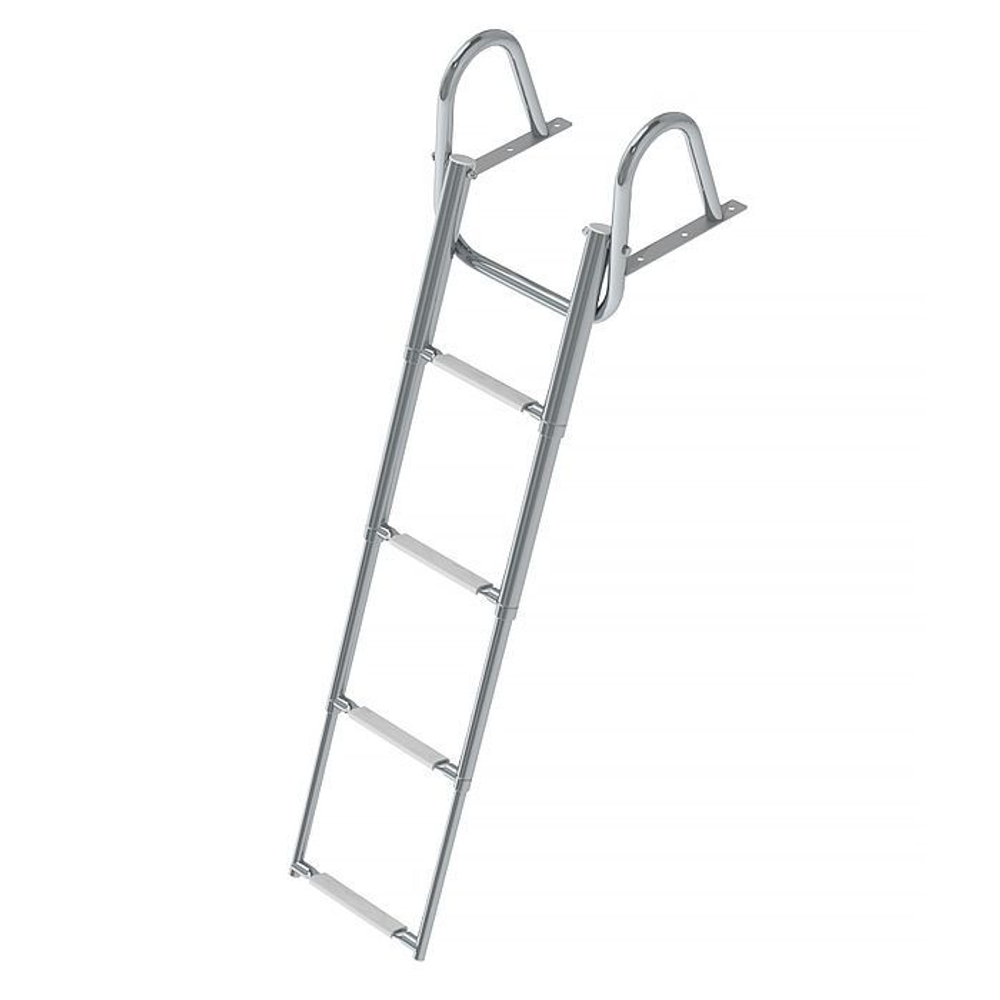 Трап телескопический с поручнем, 4 белых ступени (ширина 350 мм.) (10269453)