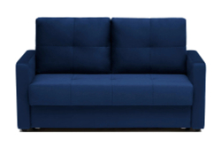 Диван Отто, шагающая еврокнижка, велюр, синий