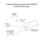 Беспроводной выключатель на касание COSMO белый, 220В