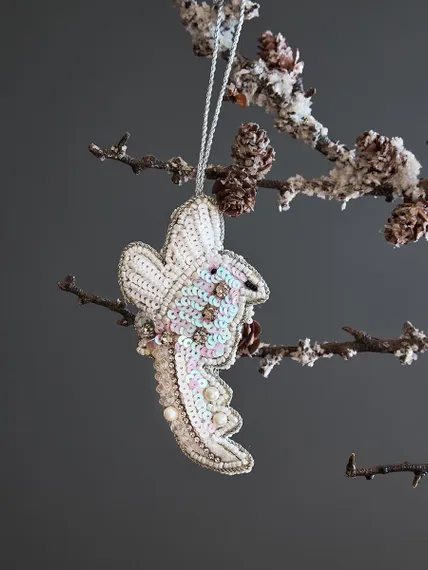 Набор из 4 украшений, 10 см, бисер