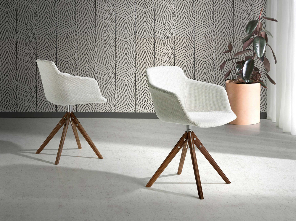 Поворотное офисное кресло Angel Cerda DC S084A /4059 орех