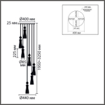 8268/7A NEOCLASSI хром/белый/прозрачный, металл/керамика/стекло Люстра каскадная Е14 7*40W 220V EMILY