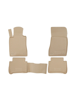 Коврики в салон для MERCEDES-BENZ E-class W211 (задний привод), 2002-2009, 4 шт. (полиуретан, бежевые) NLC.34.36.212K