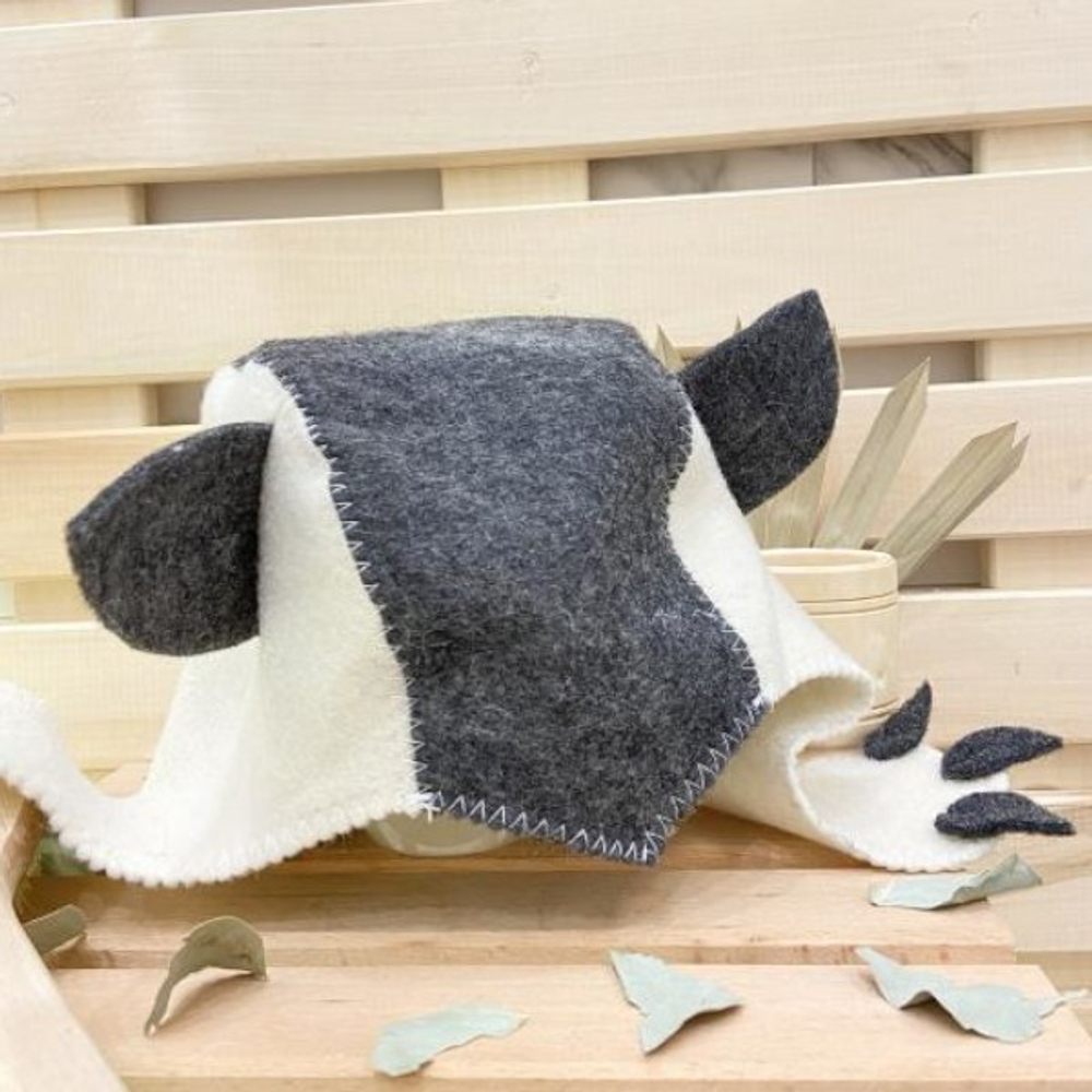 Шапка банная детская "Кошка" 30% шерсть/70% полиэфир