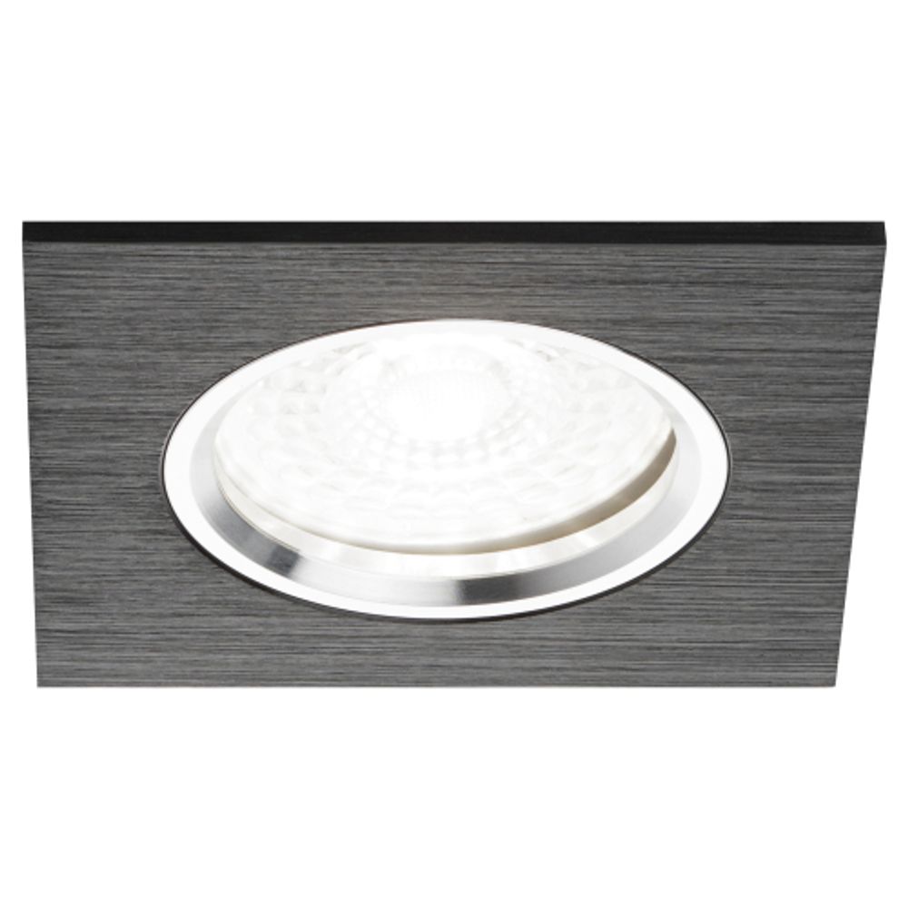 Светильник встраиваемый алюминиевый ЭРА KL57 SL/BK под лампу MR16 GU5.3 серебро/черный