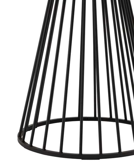 Стол Nels Ø110 см, белый мрамор, черная ножка