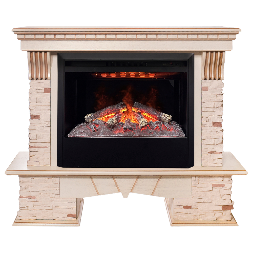 Каминокомплект Real Flame Sorento 25,5/26 WT с очагом 3D Helios 26 SBG