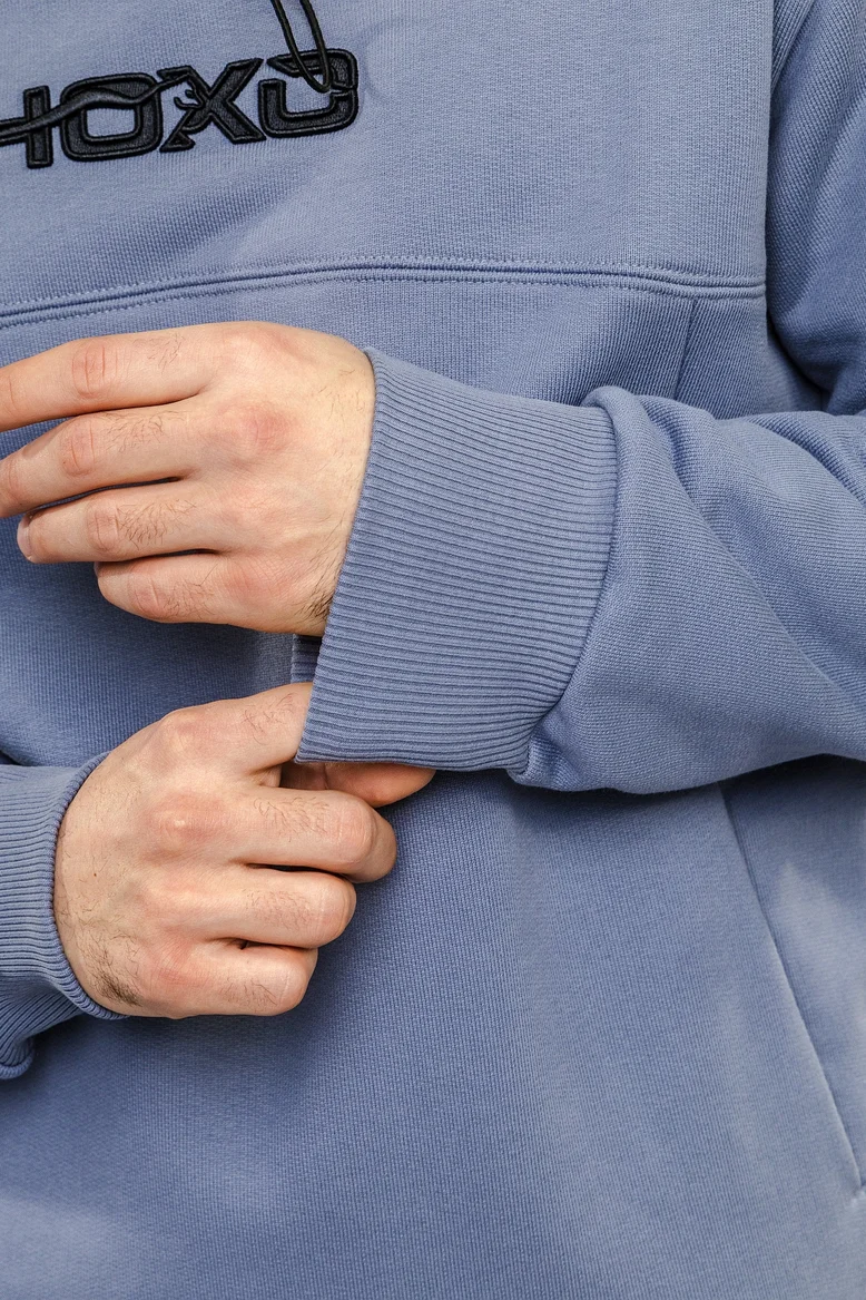 Худи "НОХО" унисекс, цвет "Полярный василёк"