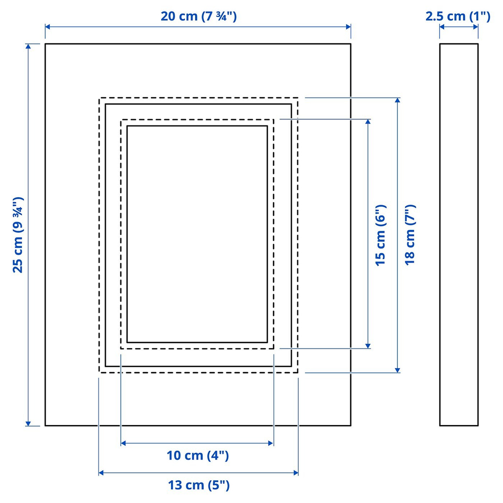 Фоторамка IKEA EDSBRUK (ЭДСБРУК), Белый, 13х18 см