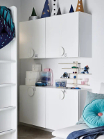 Шкаф детский - IKEA SMÅSTAD/SMASTAD,  60x30x60 см, белый/серый, СМОСТАД ИКЕА