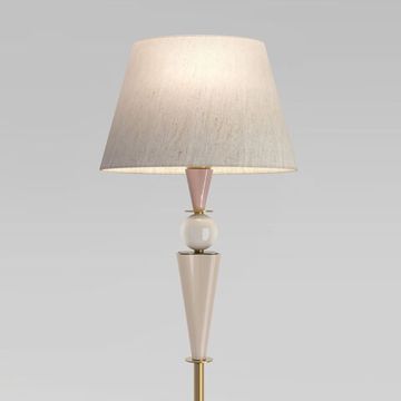 Торшер с декором из керамики 1*Е27 109014 латунь/бежевый Teja Eurosvet