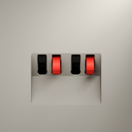 Розетка акустическая встраиваемая VOLTUM S70 4-местная, (кашемир)