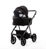 Детская универсальная коляска Adamex Delta Natura - DN-11 Carbon (черная ткань)