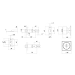 Ручка защелка DK772/BL CP-PS (без фик.)хром