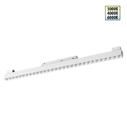 359624 SHINO NT25 000 белый Трековый светильник для низков. шинопровода с переключ. цв. темпер. IP20 LED 3000К\4000К\6000К 30W 48V FLUM
