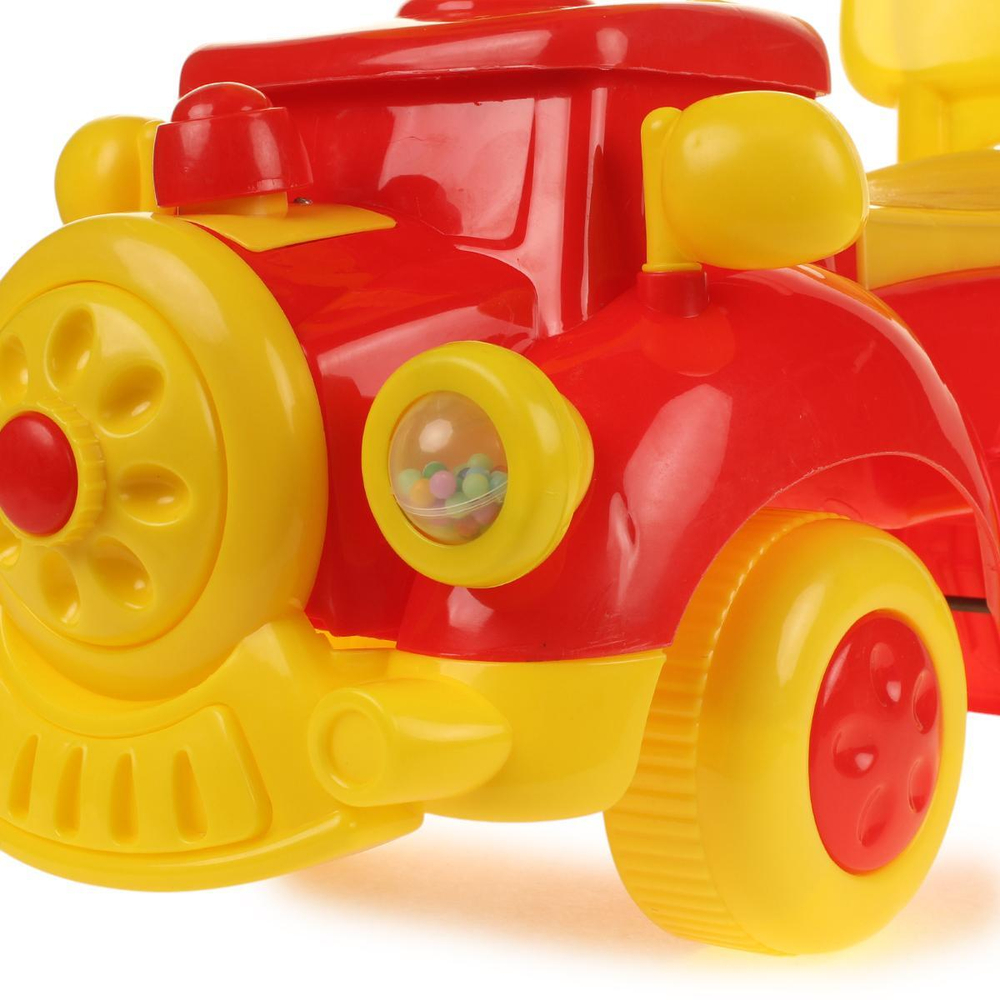 Толокар машина средняя с муз.рулем, цв. красный RRB-115 (54*27*34 см)