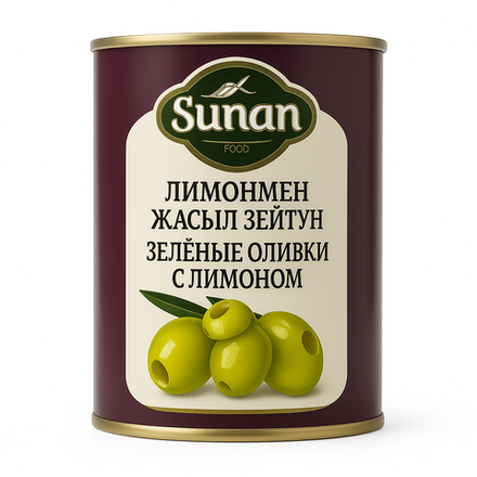 Оливки с лимоном Sunan 280 гр