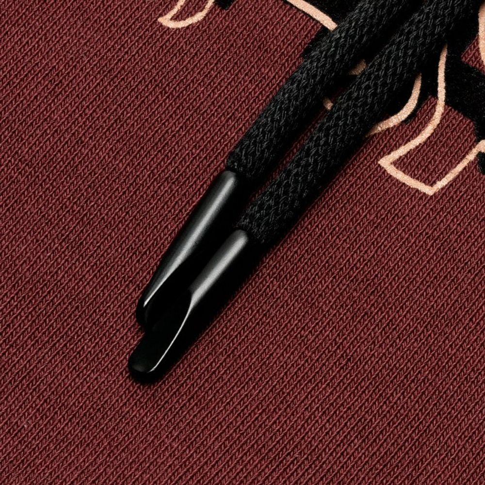 Худи Heartz  «Wave Logo» Black Series ED2 Dark Ruby Бордовый