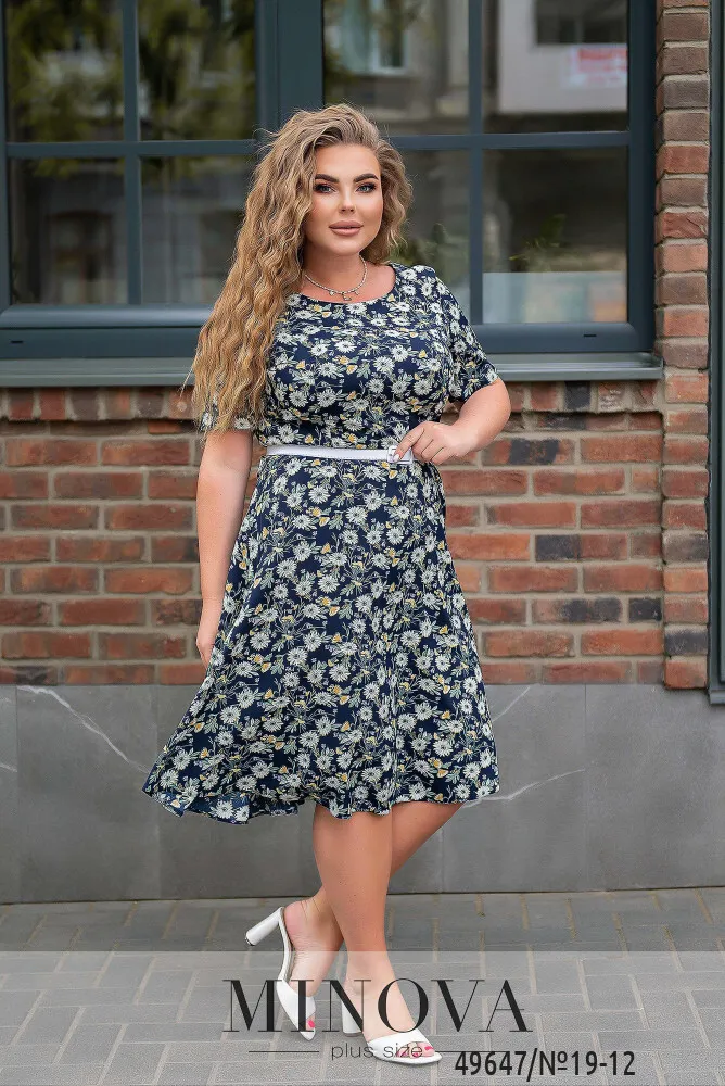 Платье 19-12-синий Minova