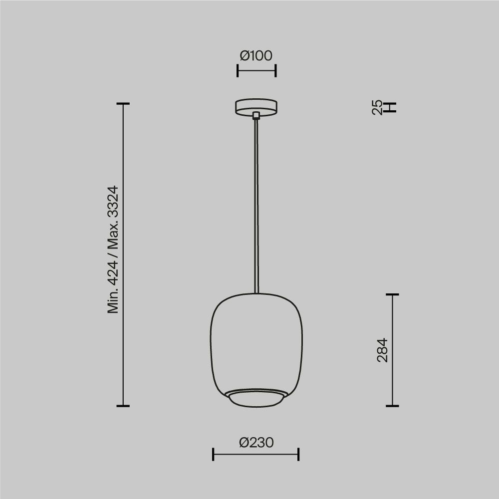 Подвесной светильник Maytoni   MOD466PL-L12GR3K