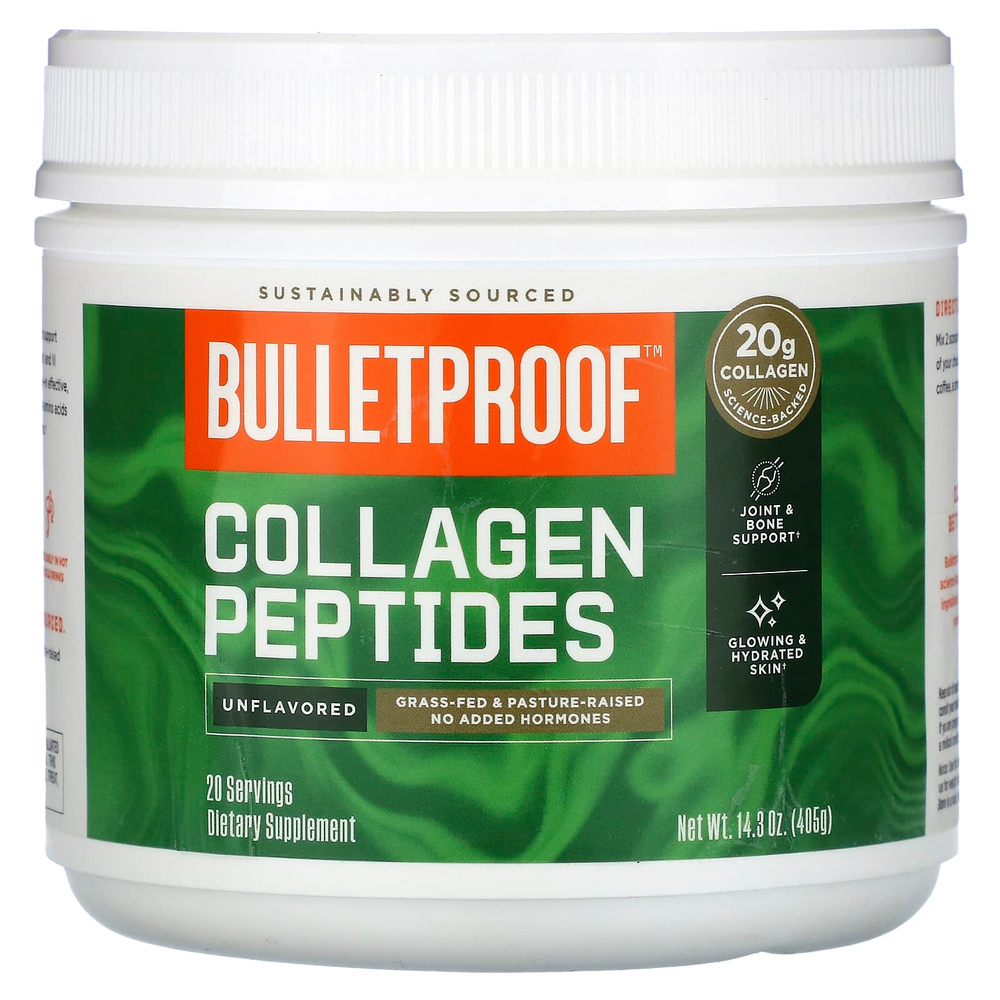 BulletProof, пептиды коллагена, без добавок, 405 г (14,3 унции)