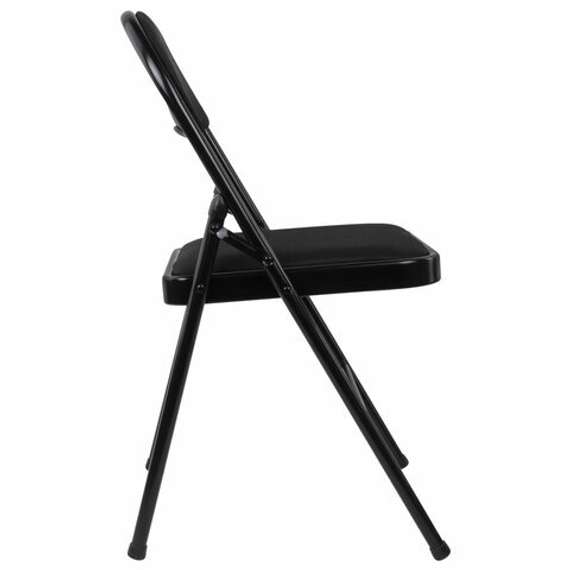 Стул складной BRABIX "Golf Plus CF-003 КОМФОРТ", чёрный каркас, чёрная ткань, 532889