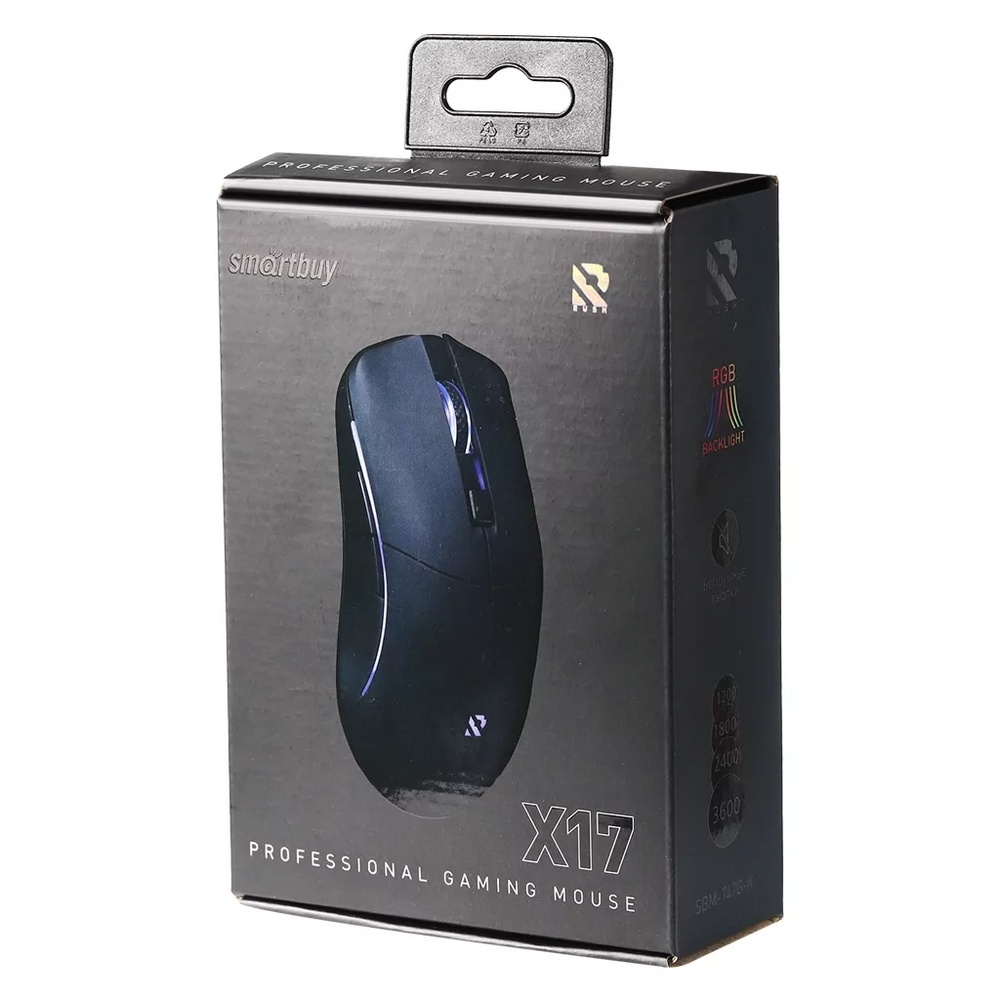 Мышь игровая проводная SmartBuy RUSH X17 черная (SBM-747G-K)
