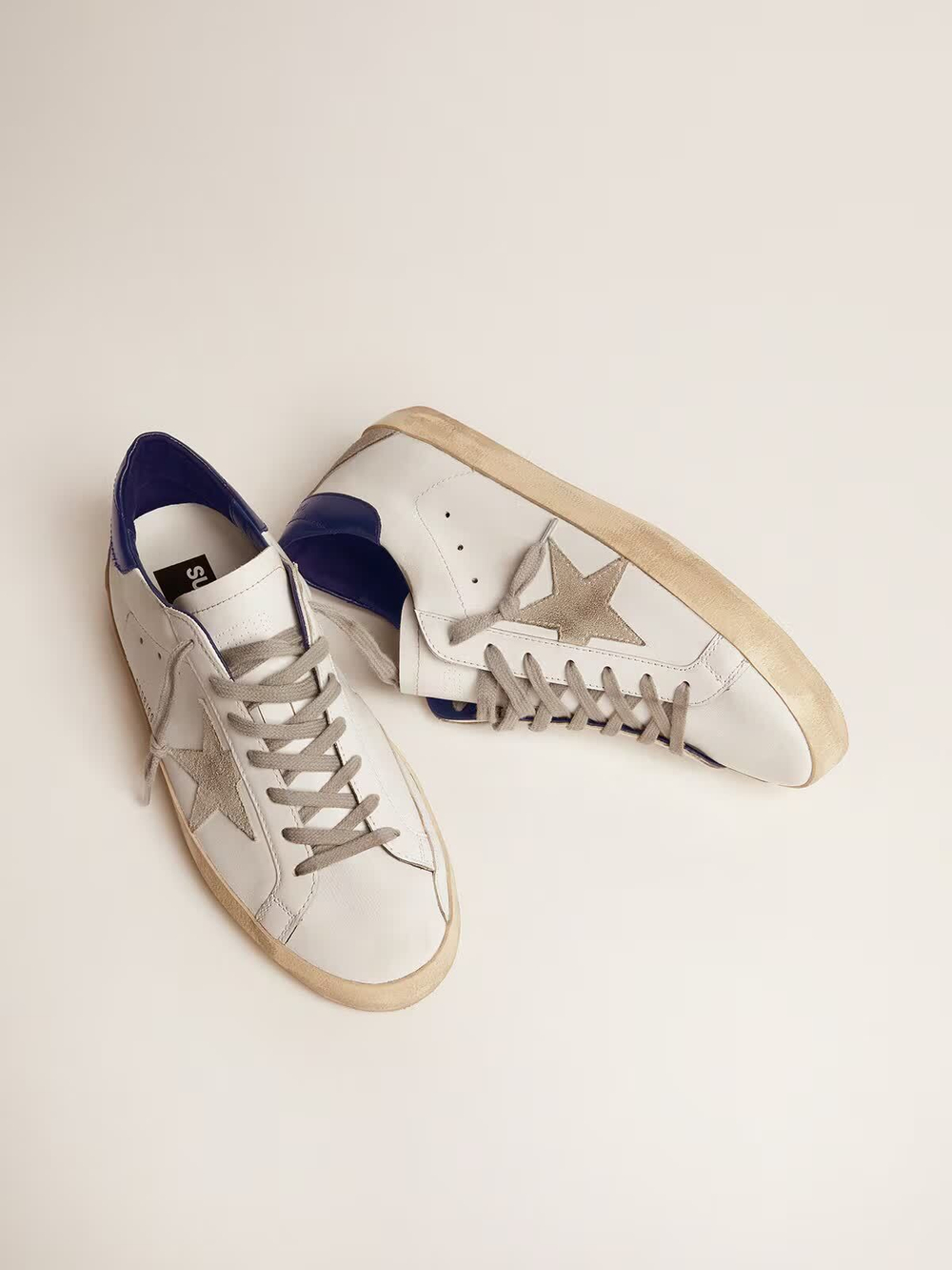 Men's Super Star with suede star and blue heel tab
