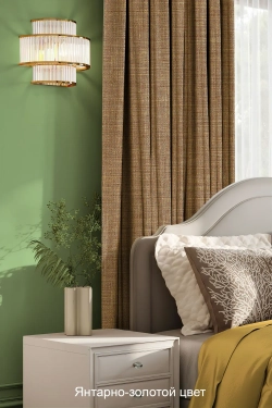 Дизайн штор "Текстура льна в желтых оттенках"