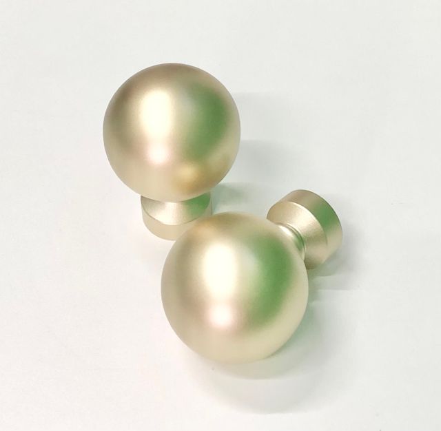 Наконечники кованых карнизов для штор d25 мм, цвет шампань