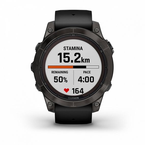 Умные часы Garmin Fenix 7 Pro Sapphire Solar титановый угольно-серый DLC с черным ремешком