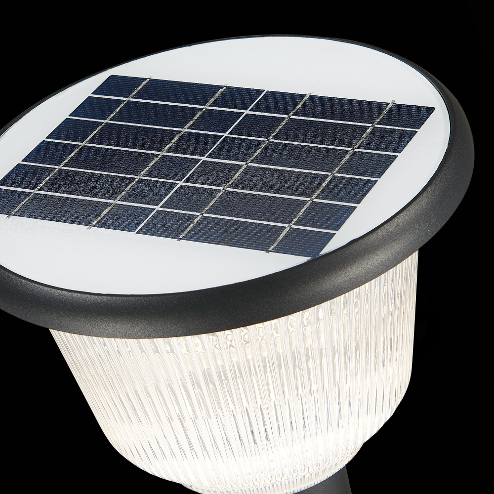 SL9502.405.01 Светильник уличный наземный ST-Luce Черный/Черный, Прозрачный LED 1*2W 3000-6000K SOLARIS