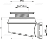 Сифон для душевого поддонa Alcaplast A46-60