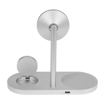 Зарядная станция MagSafe uBear Stage Ultra для iPhone, Apple Watch и AirPods (Qi2) Беспроводная зарядка: Qi 15 Вт, Qi 5 Вт, магнитное крепление для быстрой зарядки Apple Watch (Qi 5 Вт). Проводная зарядка: нет. Сертификация Qi2. Есть LED-индикация