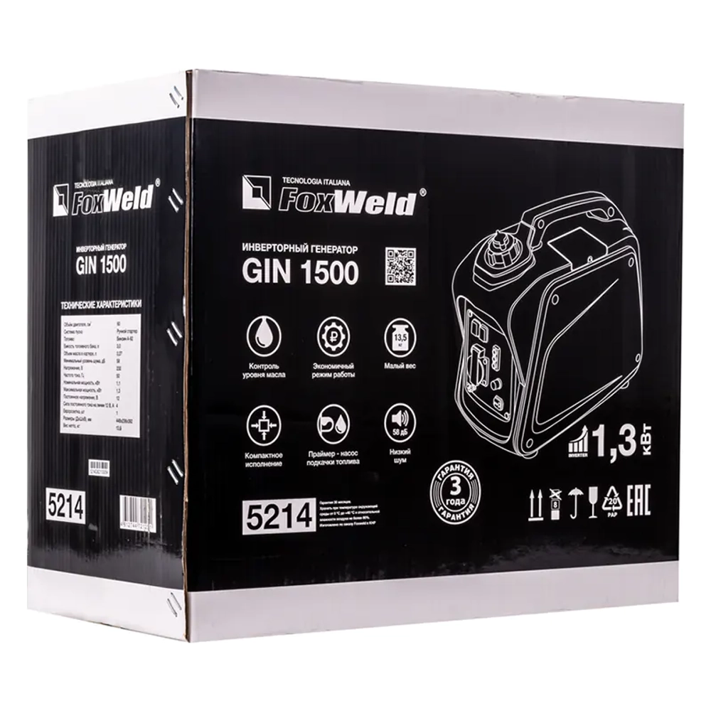 FoxWeld GIN 1500 инверторный генератор 5214