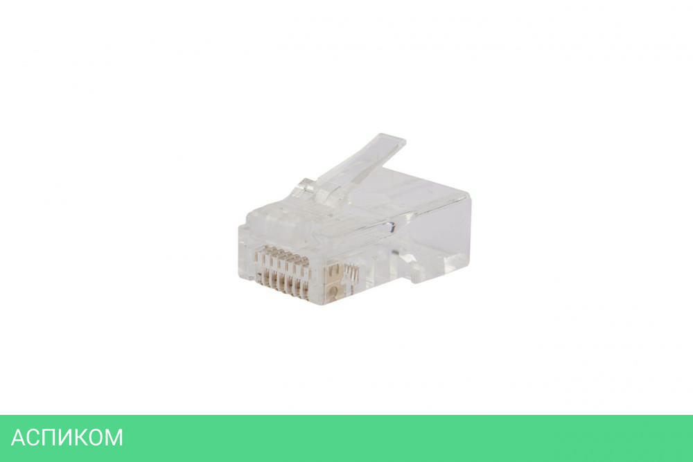 Коннектор Hyperline PLEZ-8P8C-U-C5-100 прозрачный