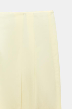 ZARA БРЮКИ С ЗАЩИПАМИ — ZW COLLECTION, ЖЕЛТЫЙ