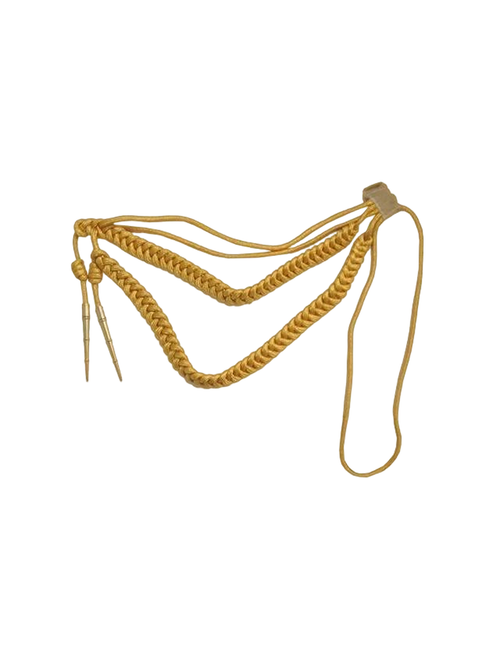 Аксельбант старшего офицерского состава золотой 2 наконечника