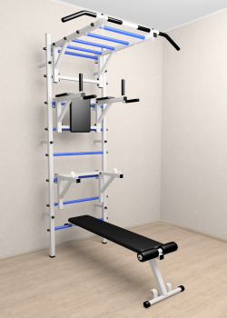 Шведская стенка Sv Sport усиленная 626 (Турник рукоход/Брусья/Стойка/Скамья)