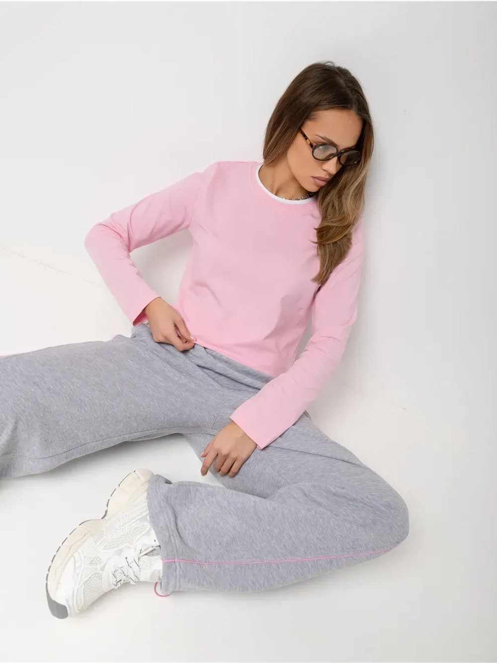 Лонгслив двойной базовый