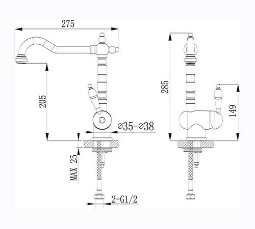 Смеситель Timo Morea 2406F chrome для раковины