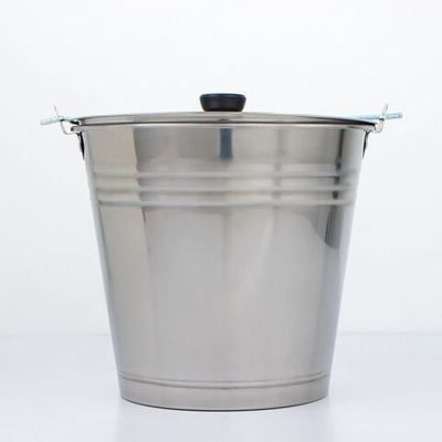 Ведро из нержавеющей стали с крышкой (10 л.)