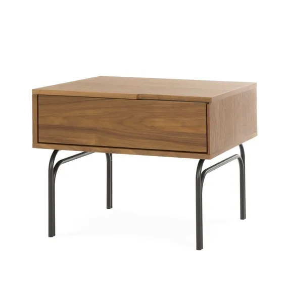 Прикроватная тумба Tara 60х60 см, шпон ореха