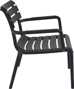 Кресло лаунж пластиковое Siesta Contract Paris Lounge, черный