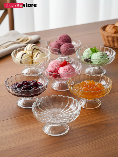 Набор креманок 6 шт. из хрустального стекла на низкой ножке