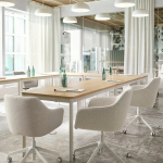 Офисный стул -  IKEA TOSSBERG/LÅNGFJÄLL/LANGFJALL, 67x67x45(57)см, бежевый/белый ТОССБЕРГ/ЛОНГФЬЕЛЛЬ ИКЕА
