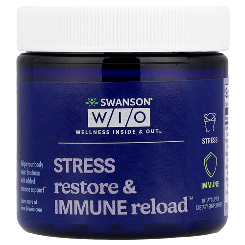 Swanson WIO, Stress Restore & Immune Reload ™, 30 капсул